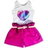 Conjunto Infantil Menina Short + Blusa Borboleta Tam 1 A 8 A