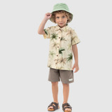 Conjunto Infantil Menino Camisa Pólo E Bermuda Tropical