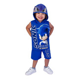 Conjunto Infantil Personagem Sonic Exclusivo Roupa Verão