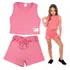Conjunto Infantil Regata E Shorts Malha Canelada
