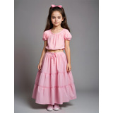 Conjunto Infantil Saia Longa