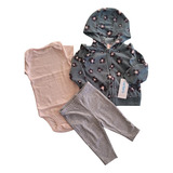 Conjunto Inverno Carters Bebe Casaco Em Fleece Soft Menina.