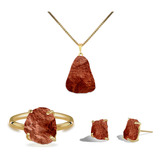 Conjunto Jaspe Vermelho Pedra