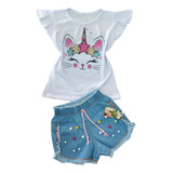 Conjunto Jeans Verao Infantil