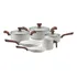 Conjunto Jogo 6 Panelas Pratic Cook Vanilla Marmol Indução Mimo