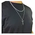 Conjunto Kit De Corrente Cordão Masculina Em Aço Inox Prata Cor Prateado