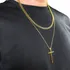 Conjunto Kit De Corrente Cordão Masculino Em Aço Inox Colar