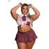 Conjunto Lingerie Fantasia Estudante Colegial Plus Size