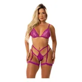 Conjunto Lingerie Gladiadora Completo