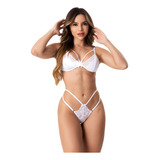 Conjunto Lingerie Sexy Strapy