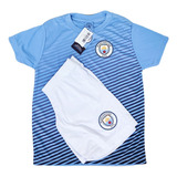 Conjunto Manchester City Infantil - Camisa + Bermuda Oficial