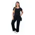 Conjunto Maria Paes Calça E Blusa Manga Curta Preto