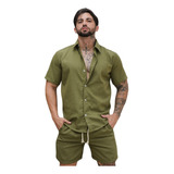 Conjunto Masculino De Linho