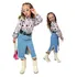 Conjunto Meia Estação Minnie Infantil Blusa+ Saia Jeans  A6