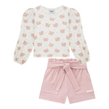 Conjunto Menina Bata Malha