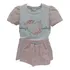 Conjunto Menina Blusa Bordada + Shorts Verão Paraiso 14065