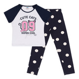 Conjunto Menina Blusa Raglan