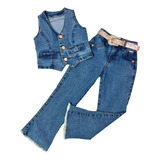 Conjunto Menina Colete Calca