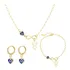 Conjunto Menina Olho Grego + Saquinho De Veludo A Ouro 18k