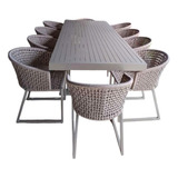 Conjunto Mesa 2 80x1 00 Cadeiras Corda Náutica Área Externa