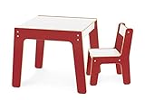 Conjunto Mesa   Cadeira Infantil Vermelho   Junges