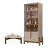 Conjunto Mesa De Centro E Cristaleira Kast Off White Cedro