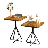 Conjunto Mesa Lateral Teca