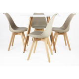 Conjunto Mesa Redonda 100cm + 4 Cadeiras Leda Saarinen