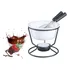Conjunto Mini Fondue Porcelana Halle 140ml   Vela E Garfos