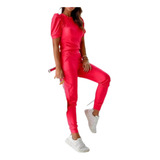 Conjunto Moletinho Confortável Calça E Blusa Manga Fofa 