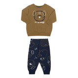 Conjunto Moletom Felpado Azul