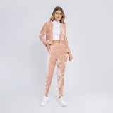 Conjunto Moletom Veludo Cropped