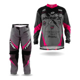 Conjunto Motocross Feminino Trilha Camisa + Calça Insane X