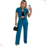 Conjunto Pantalona Moletinho Laranja