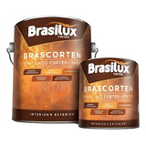 Conjunto Para Efeito Aço Corten Brasilux Base   Efeito
