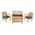 Conjunto Para Jardim De Madeira Eucalipto 4 Peças Ef
