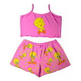 Conjunto Pijama Feminino Curto