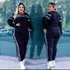 Conjunto Plus Size Calça E Blusa Listras Laterais Lindo 