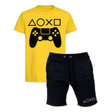 Conjunto Plus Size Camiseta Bermuda Jogos Video Game