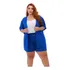 Conjunto Plus Size Kimono Cardigan + Short Feminino Verão