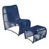 Conjunto Poltrona Puff Aluminio Corda Nautica Jardim