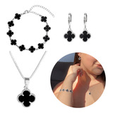 Conjunto Prata 925 Trevo