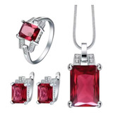 Conjunto Prata Pedra Topazio