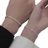 Conjunto Pulseiras Compartido Casal Prata Namorados Kit