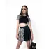Conjunto Quadriculado Cropped E Saia Bicolor Emo Gótico Lovu