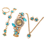 Conjunto Relogio Colar Brinco