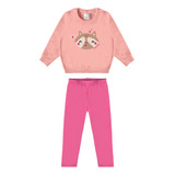 Conjunto Roupa Bebê Menina Blusa Moletom E Legging Malwee