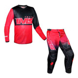Conjunto Roupa Ims Infantil Army 2021 Vermelho Motocross Kit