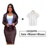 Conjunto Saia E Blazer E Blusa Básica Moda Congresso Linda!!