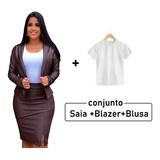 Conjunto Saia E Blazer